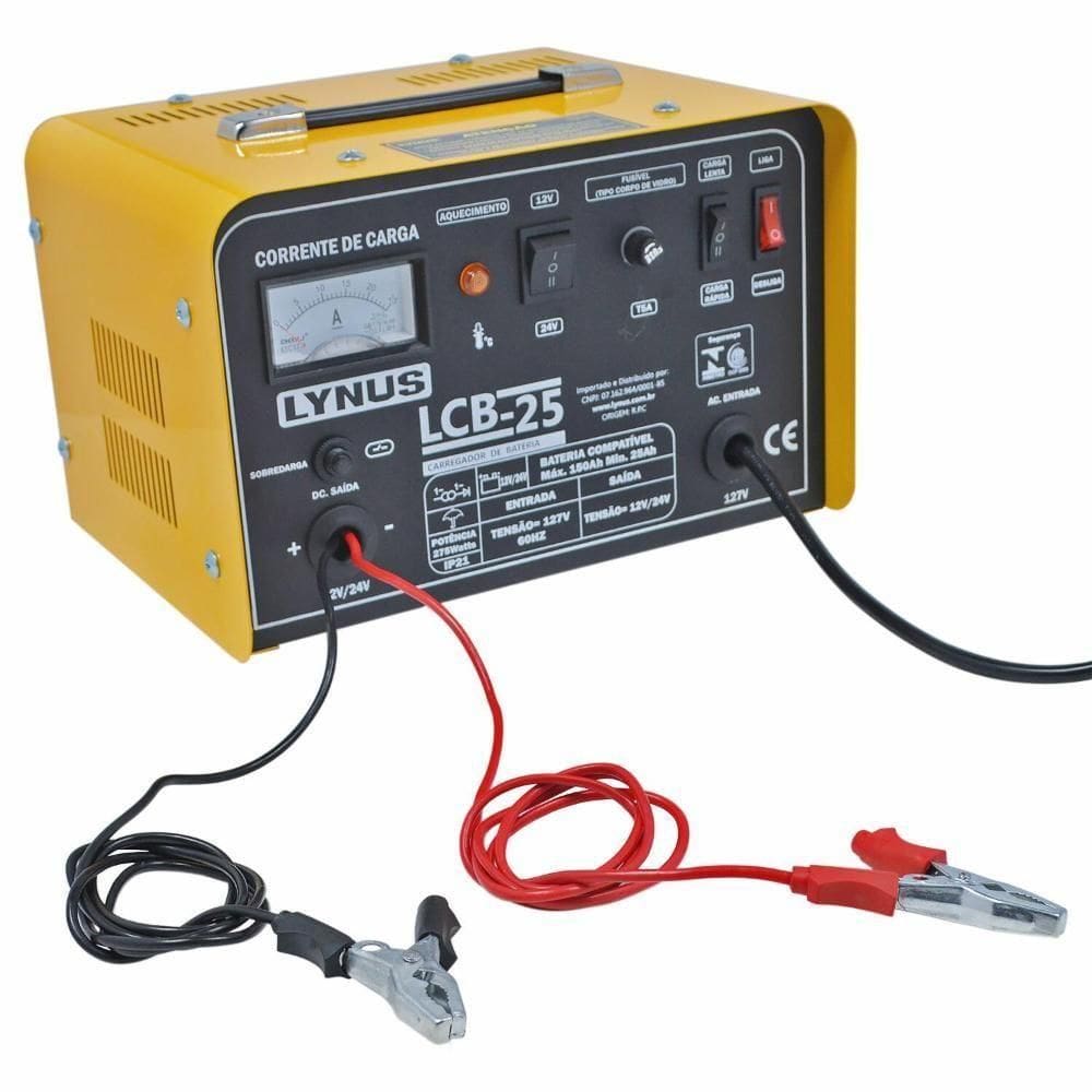 Carregador De Bateria 25a 25-150ah Lcb-25 Lynus 110V