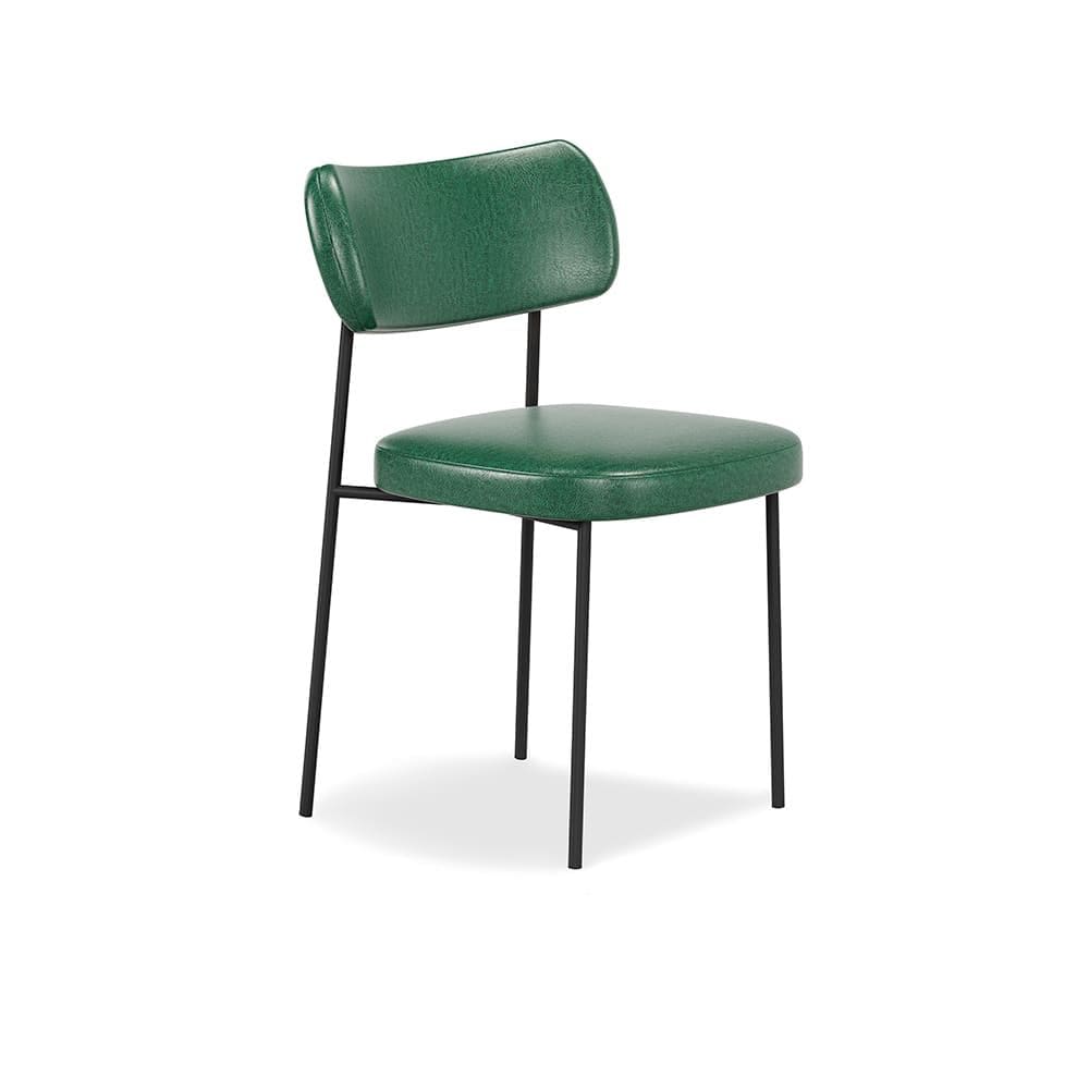 Cadeira Escritório Stela Couro Sintetíco Verde - Vallisa Decor
