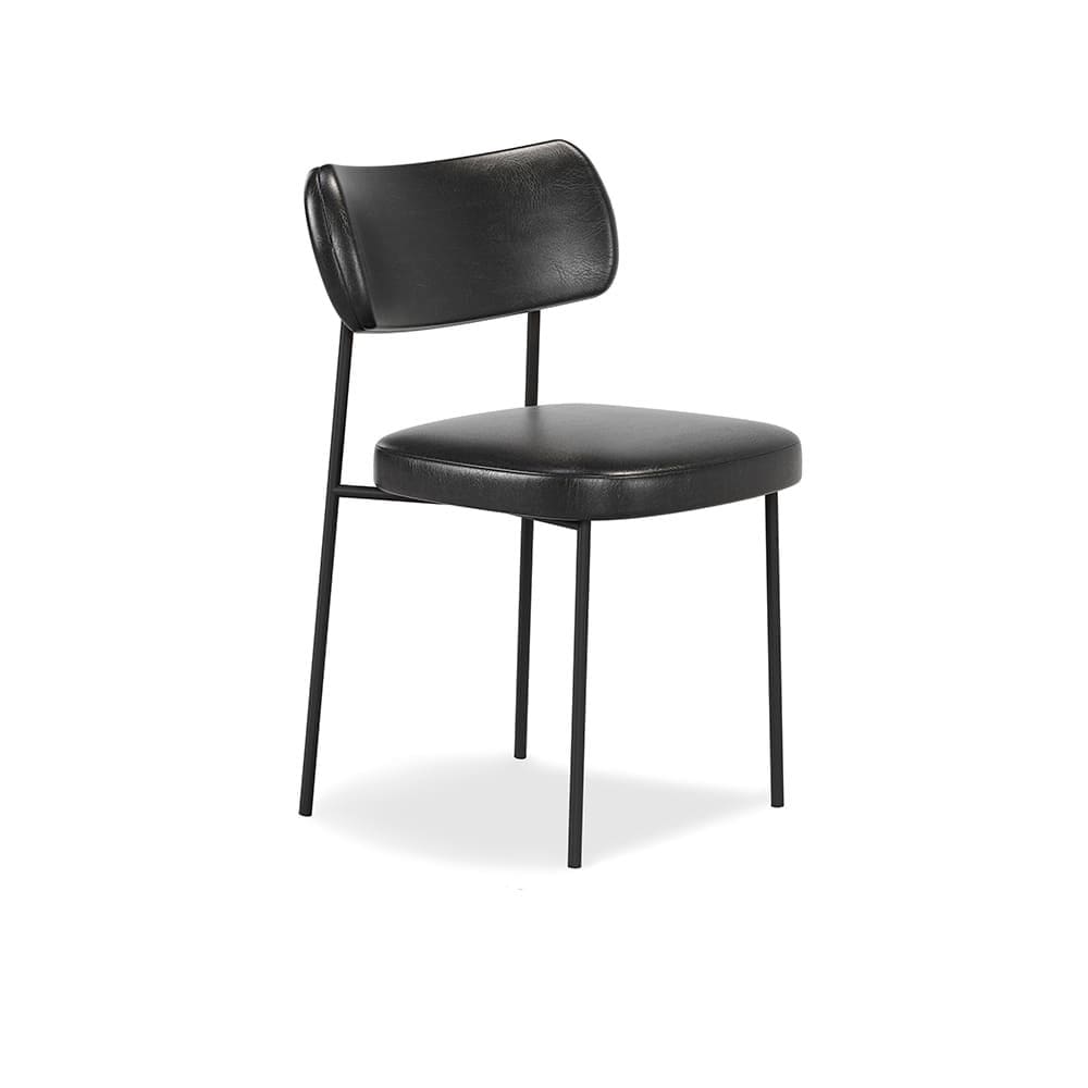 Cadeira Stela Escritório Couríssimo Preto - Vallisa Decor