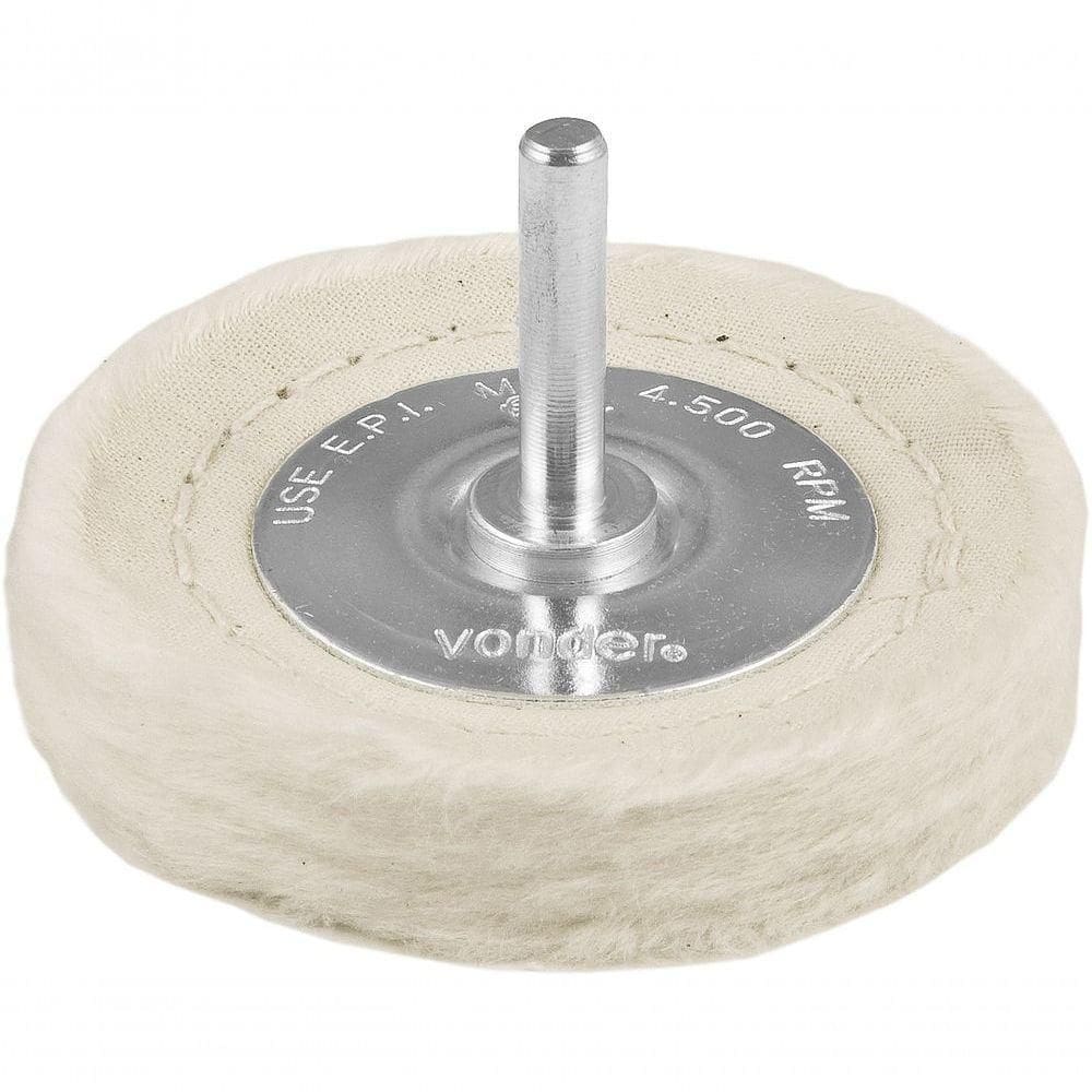 Roda De Feltro-pano 3x1-2” Haste 1-4” Para Polimento Vonder