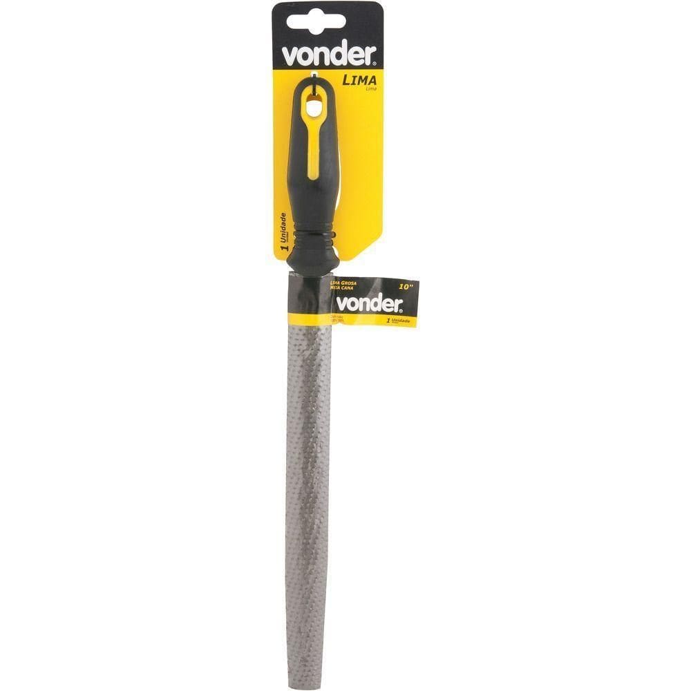 Lima Grosa Meia Cana 10” Com Cabo Plástico - Vonder