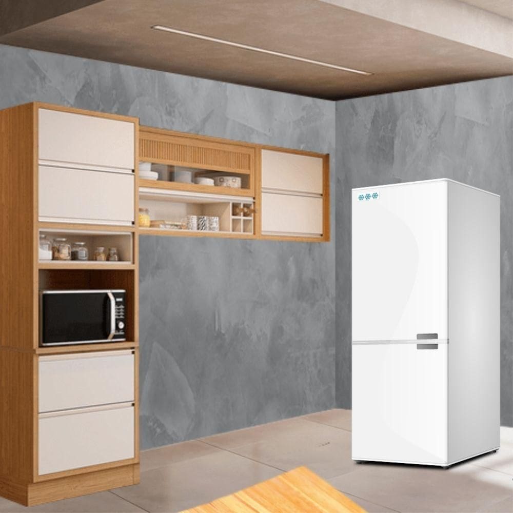 Cozinha Compacta 6 Portas 1 Gaveta Off White Lisboa