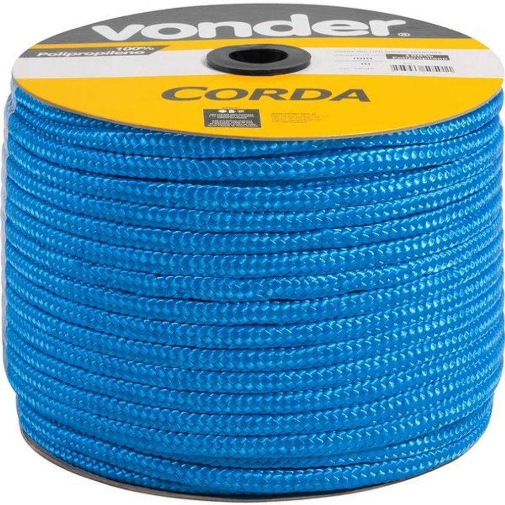 Corda Multifilamento Trançada 10,0mm 7,89kg 190 Metros Azul