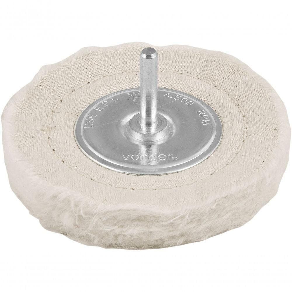 Roda De Feltro-pano 4x1-2” Haste 1-4” Para Polimento Vonder