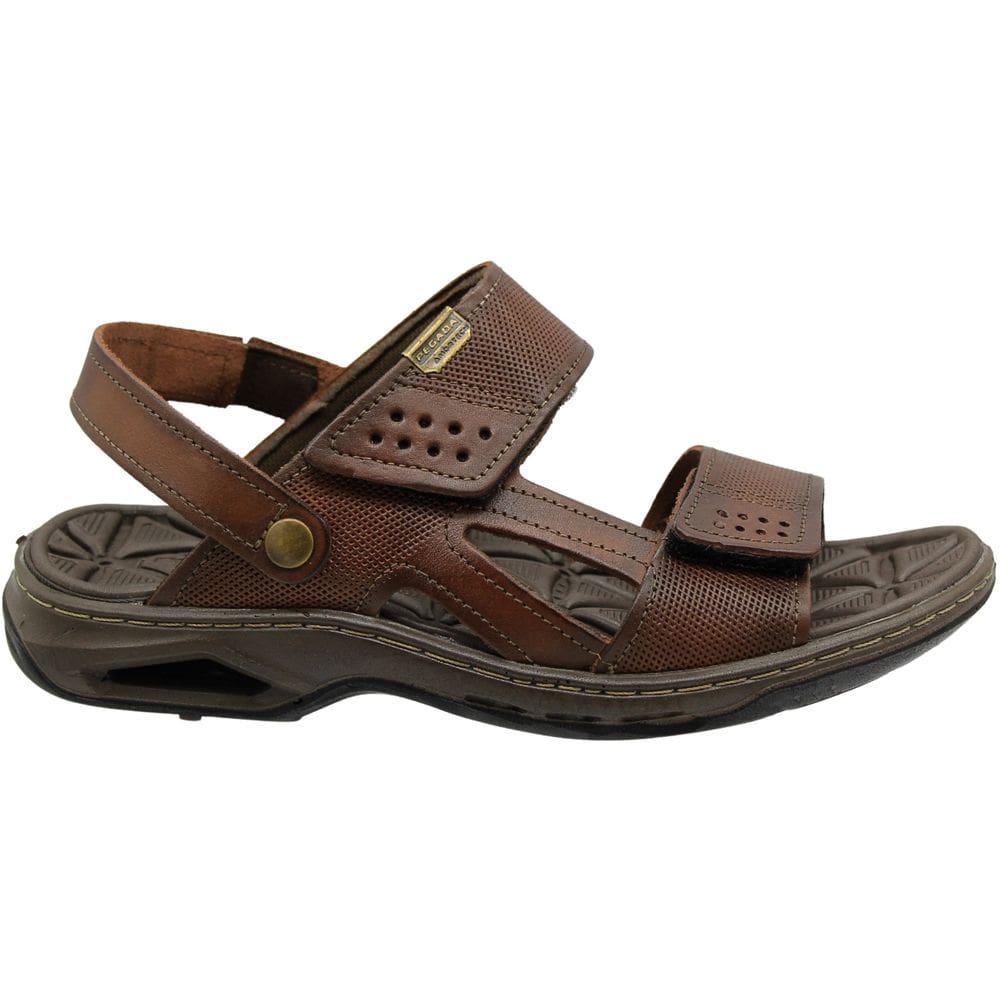 Sandália Pegada Amortecida Tiras Autocolantes Masculina