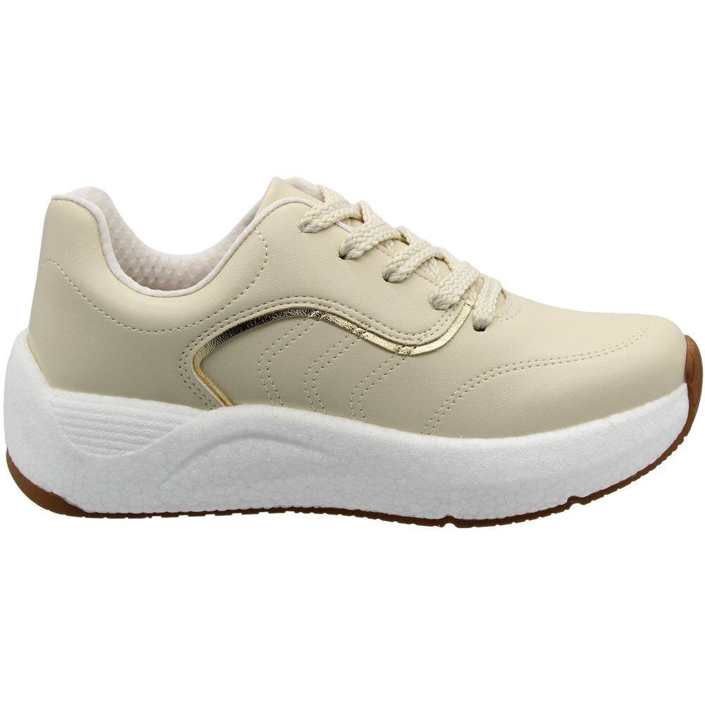 Tênis Casual Beira Rio Acolchoado Solado Elevado Napa Turim Feminino