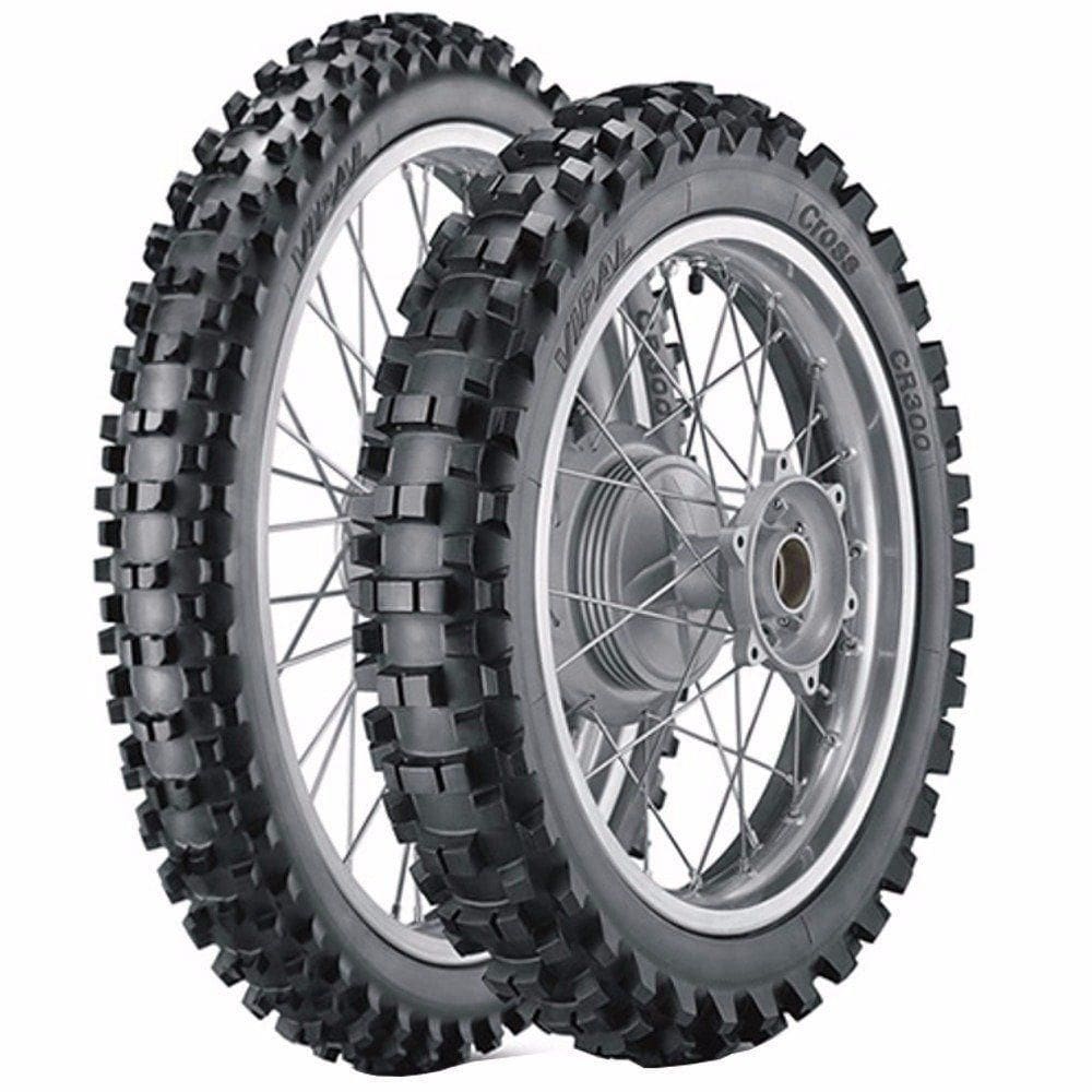 Par Pneu Trilha Crf230 100/100-18 + 80/100-21 Cr300 Vipal