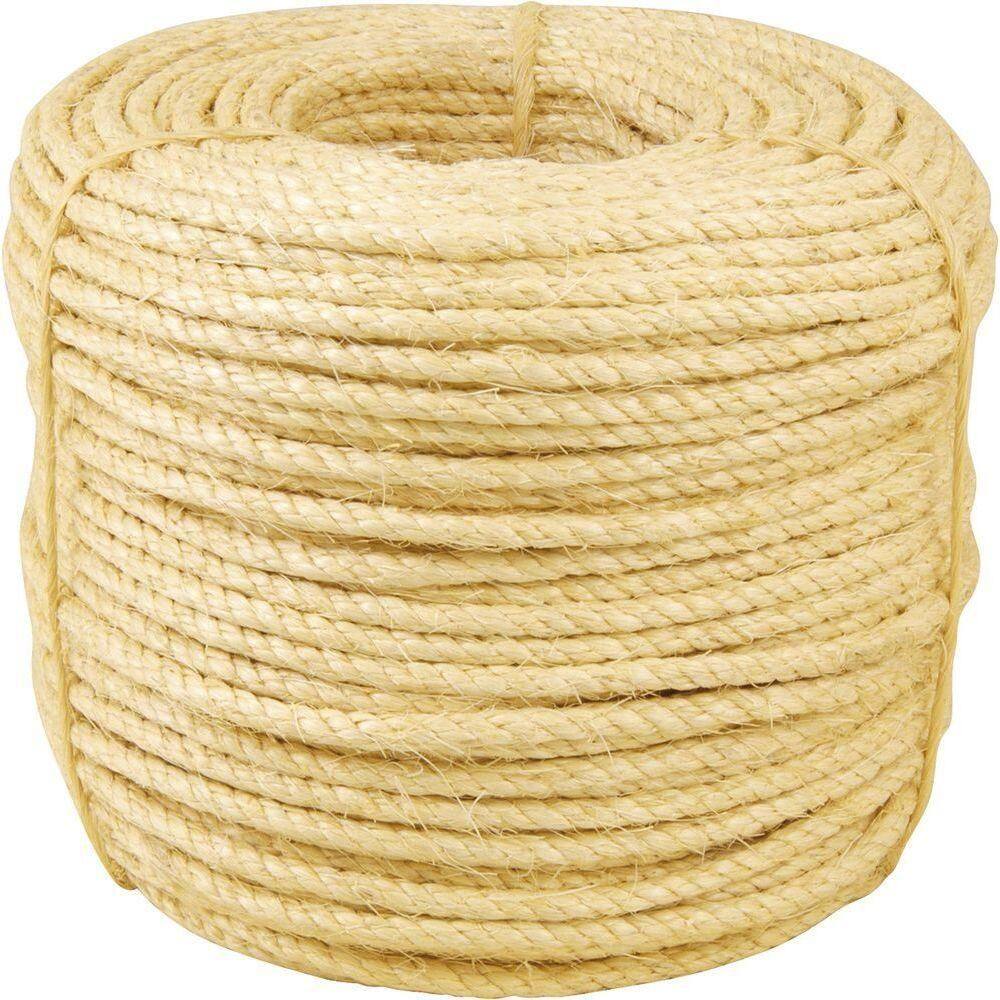 Corda Sisal Torcida 16,0mm 40,0kg 220 Metros Natural Vonder