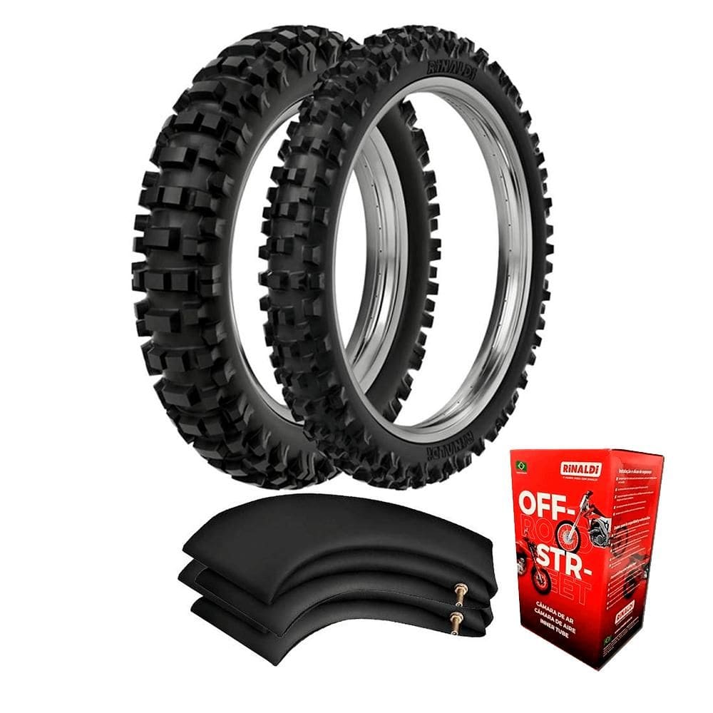 Kit Pneu Xr250 Tornado 110/90-19 + 90/90-21 Rmx35 Extreme Rinaldi