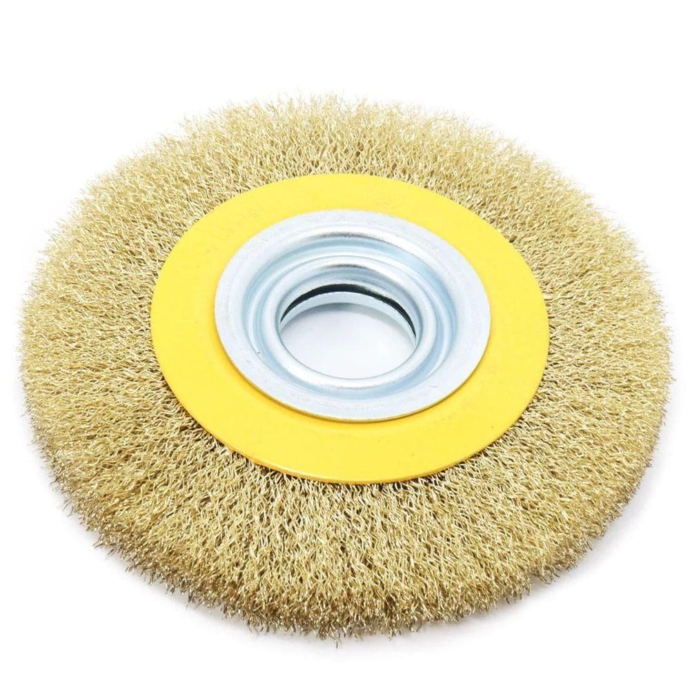 Escova Circular 6 X 1-2`` Aço Latonado Ondulado Tradestar