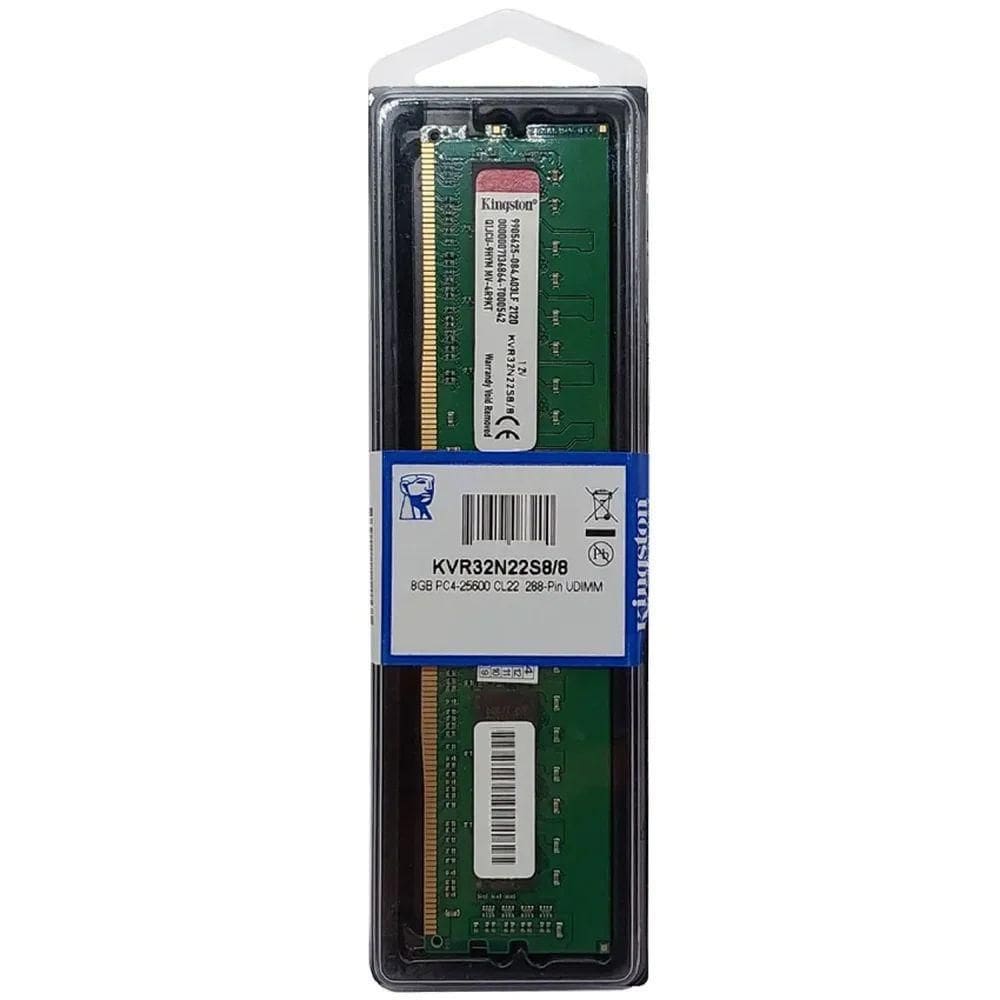 Memória Desktop 8gb Ddr4 3200mhz Kingston Kvr32n22s8-83 Dimm