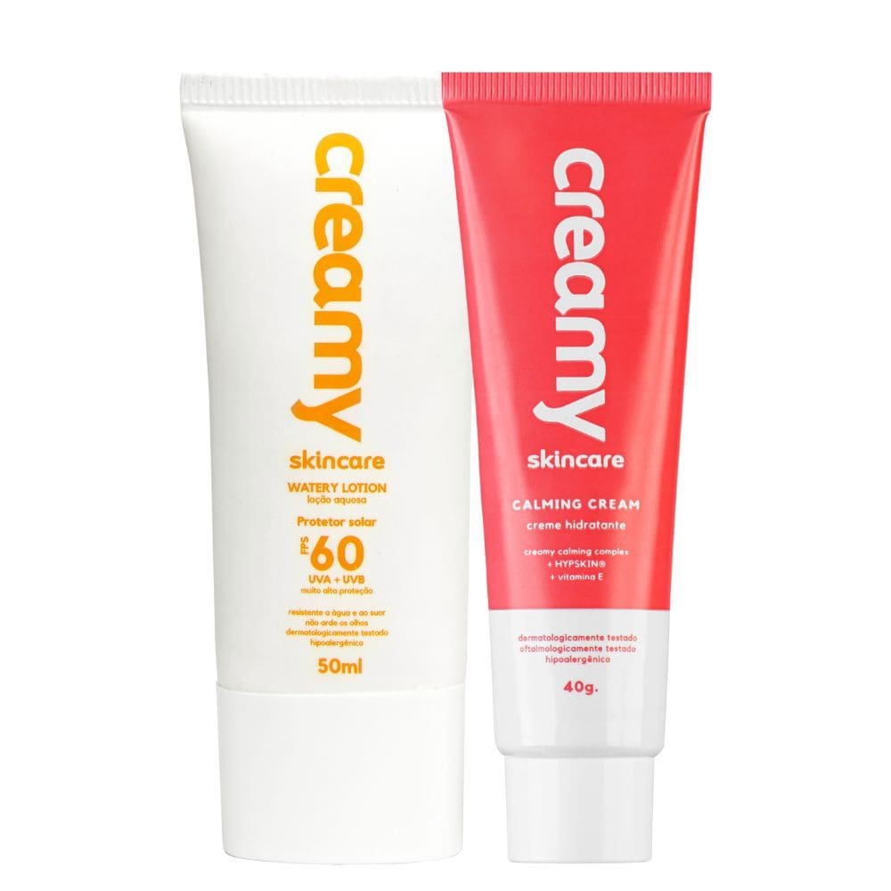 Duo Calming Cream 40g + Protetor Solar Watery Lotion FPS60 50g Creamy