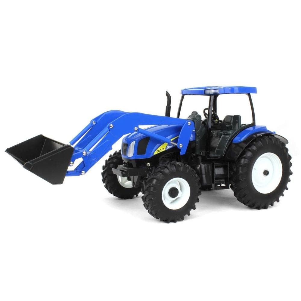 Miniatura Trator Agricola Pá Carregadeira New Holland 1/16