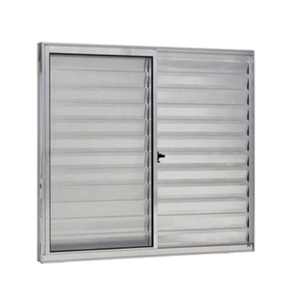 Veneziana 3 Folhas Aluminio Brilhante 1,00x1,50 S/grade