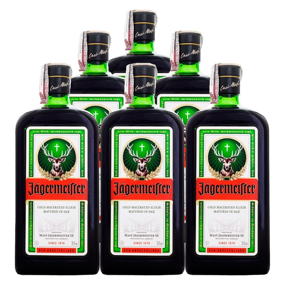 Licor Fino de Ervas Jägermeister 700ml 6 Unidades