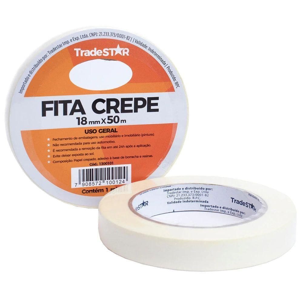 Fita Crepe 18 Mm X 50 Metros Tradestar