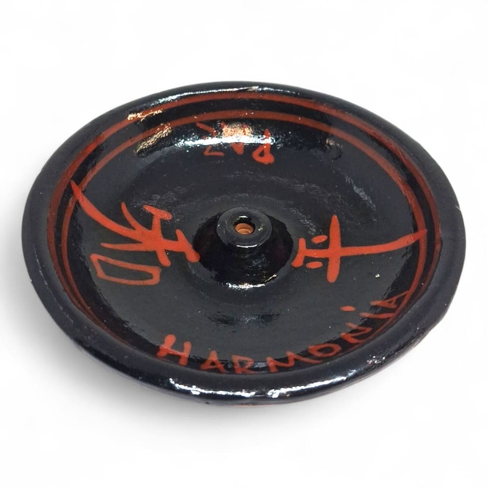 Incensário Peruano de Cerâmica Modelo Paz e Harmonia 9 cm