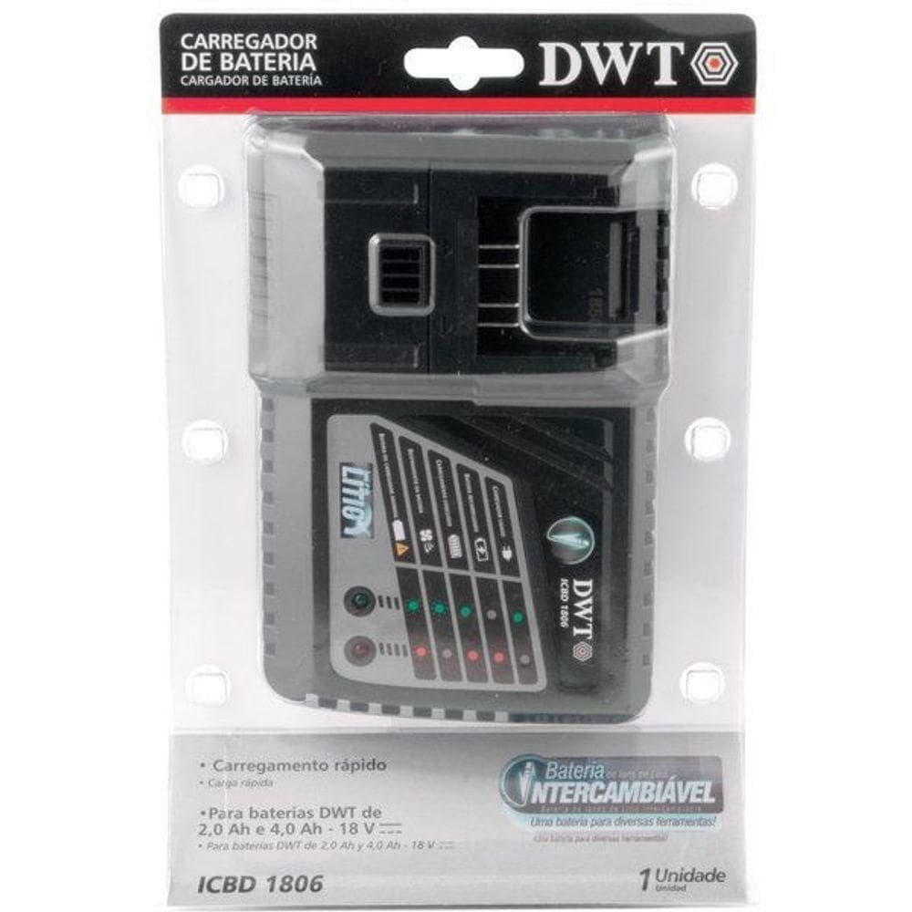 Carregador Bateria 18V Intercambiável Rápido Icbd 1806 Dwt