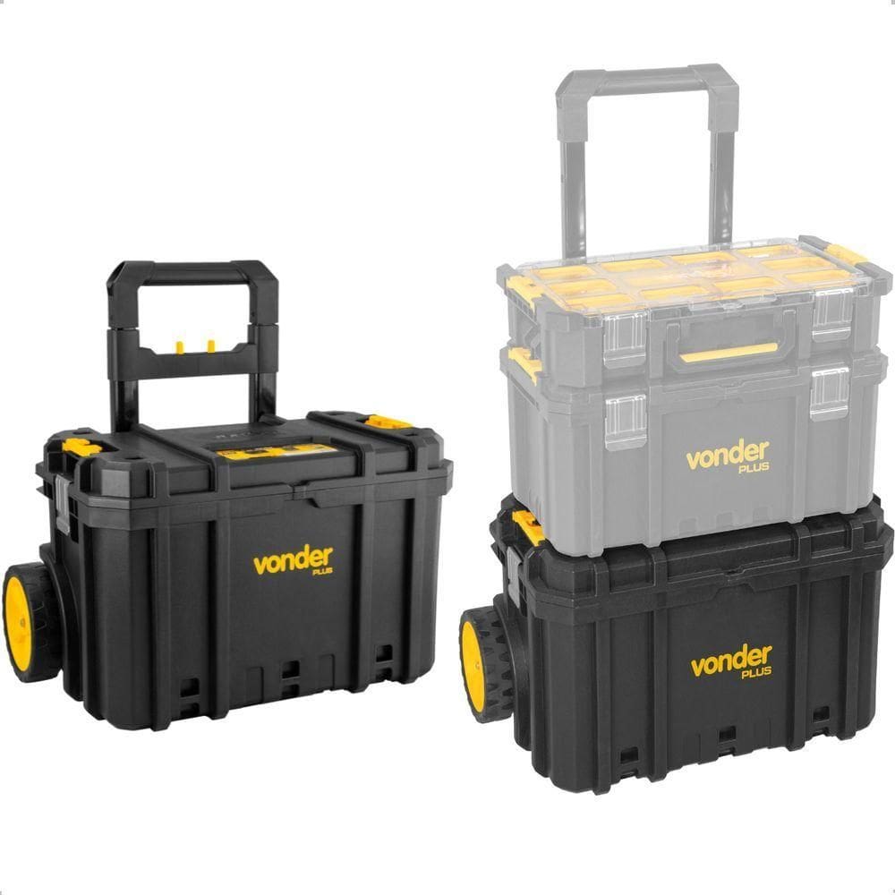 Caixa De Ferramentas Plástica Com Rodas Crv 700 Vonder