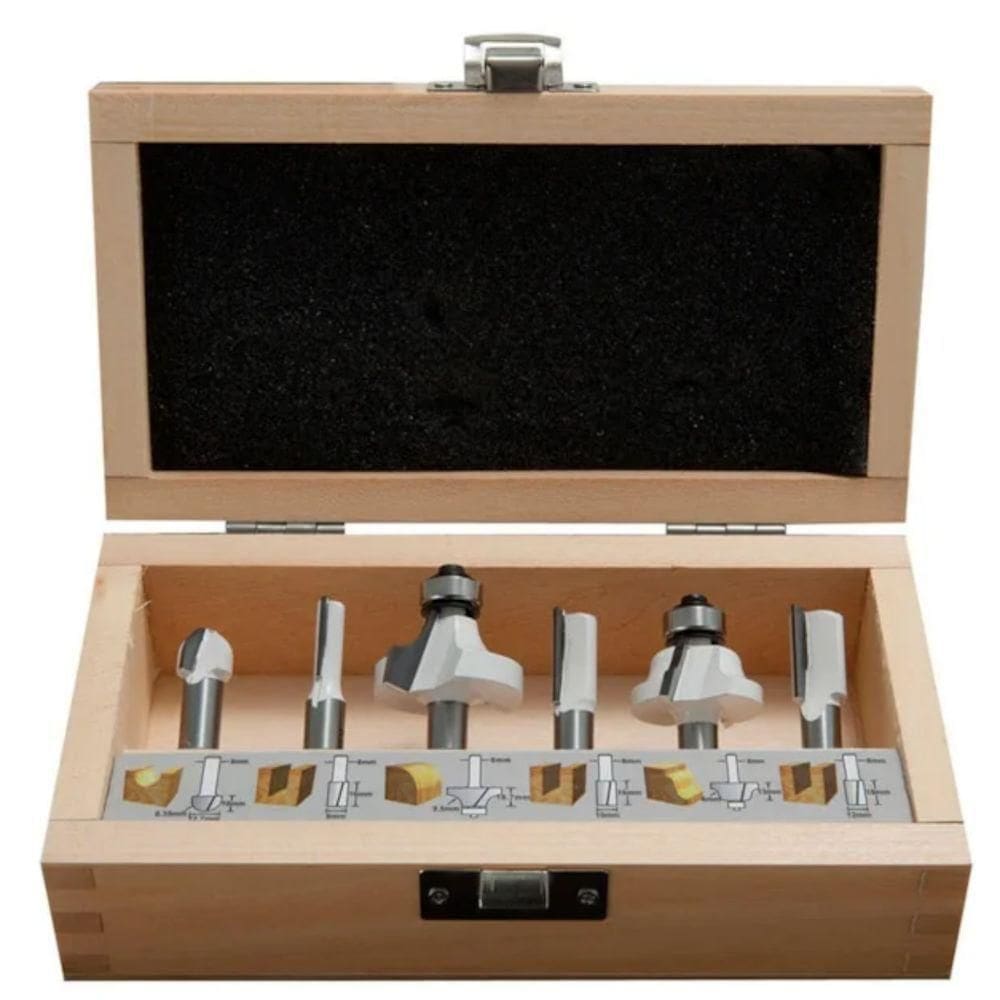 Kit De Fresas Encaixe De 1-4`` 6 Peças Makita