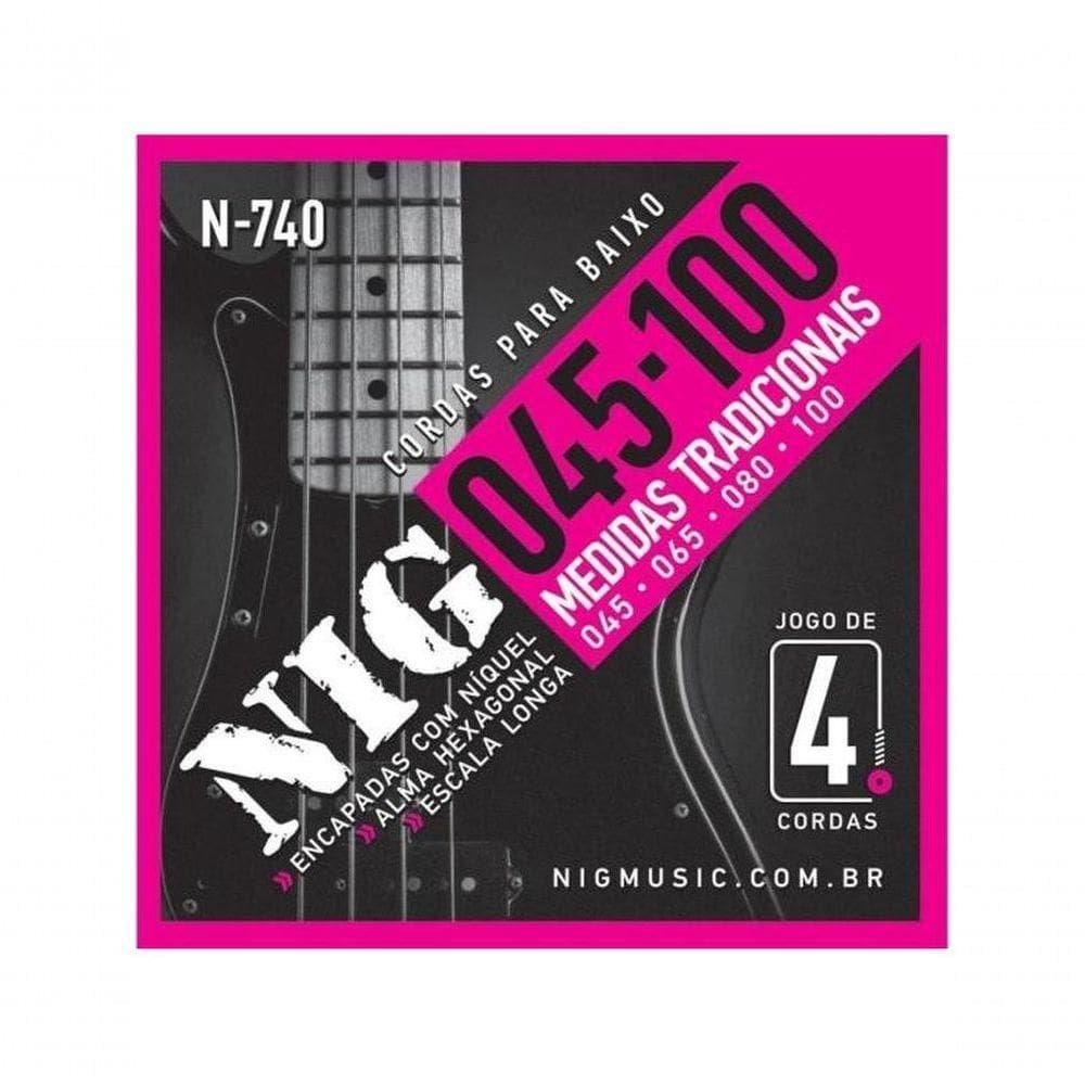 Encordoamento Para Baixo 4 Cordas .045 N740 Nig