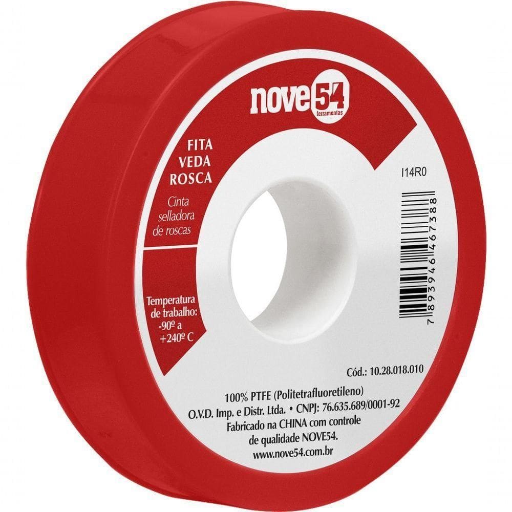 Fita Veda Rosca 18mmx10m Ptfe Teflon - Nove54