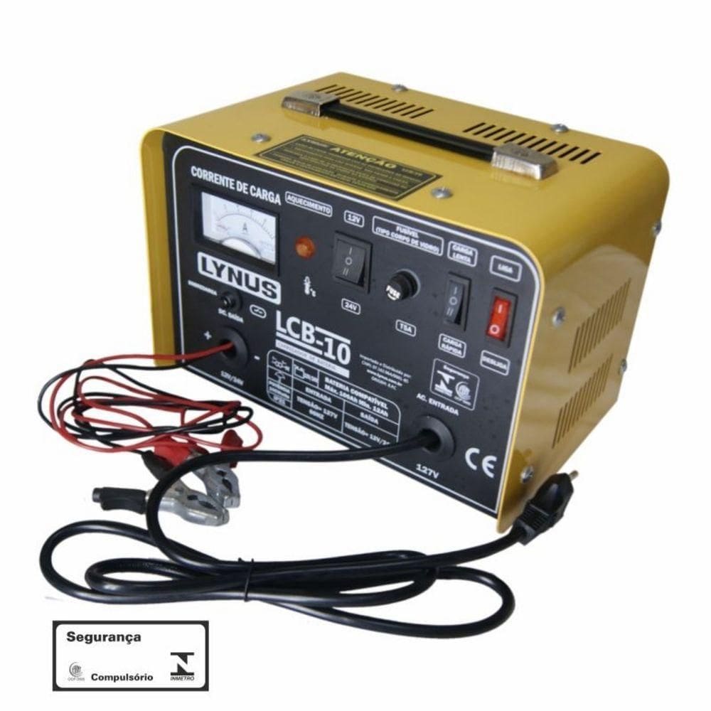 Carregador De Bateria 10a 12-100ah Lcb-10 Lynus 110V
