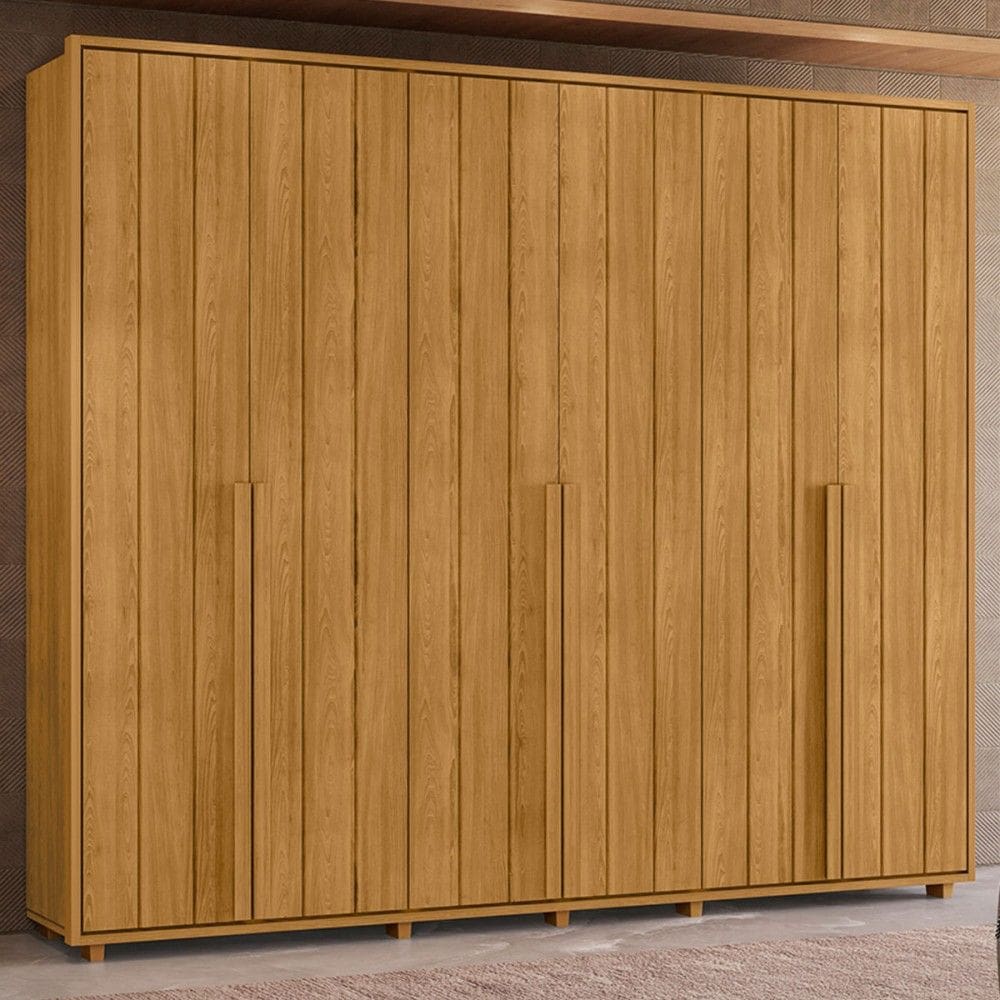 Guarda-Roupa Casal Volpi 6 Portas 6 Gavetas 100% Mdf Cumaru - Madetec