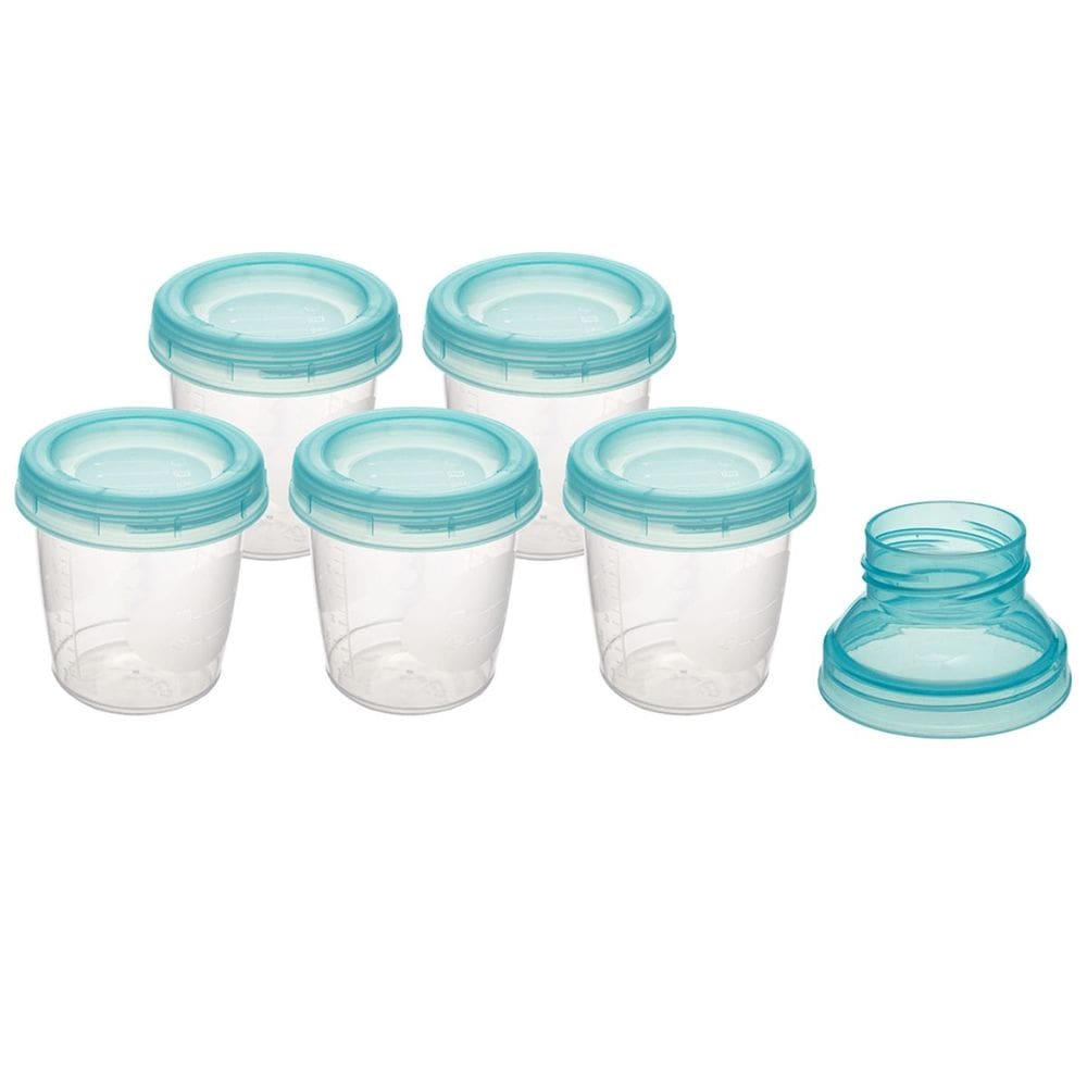Kit 6 Potes 180 ml Armazenar Leite Materno Anotações Datas Freezer Geladeira Buba