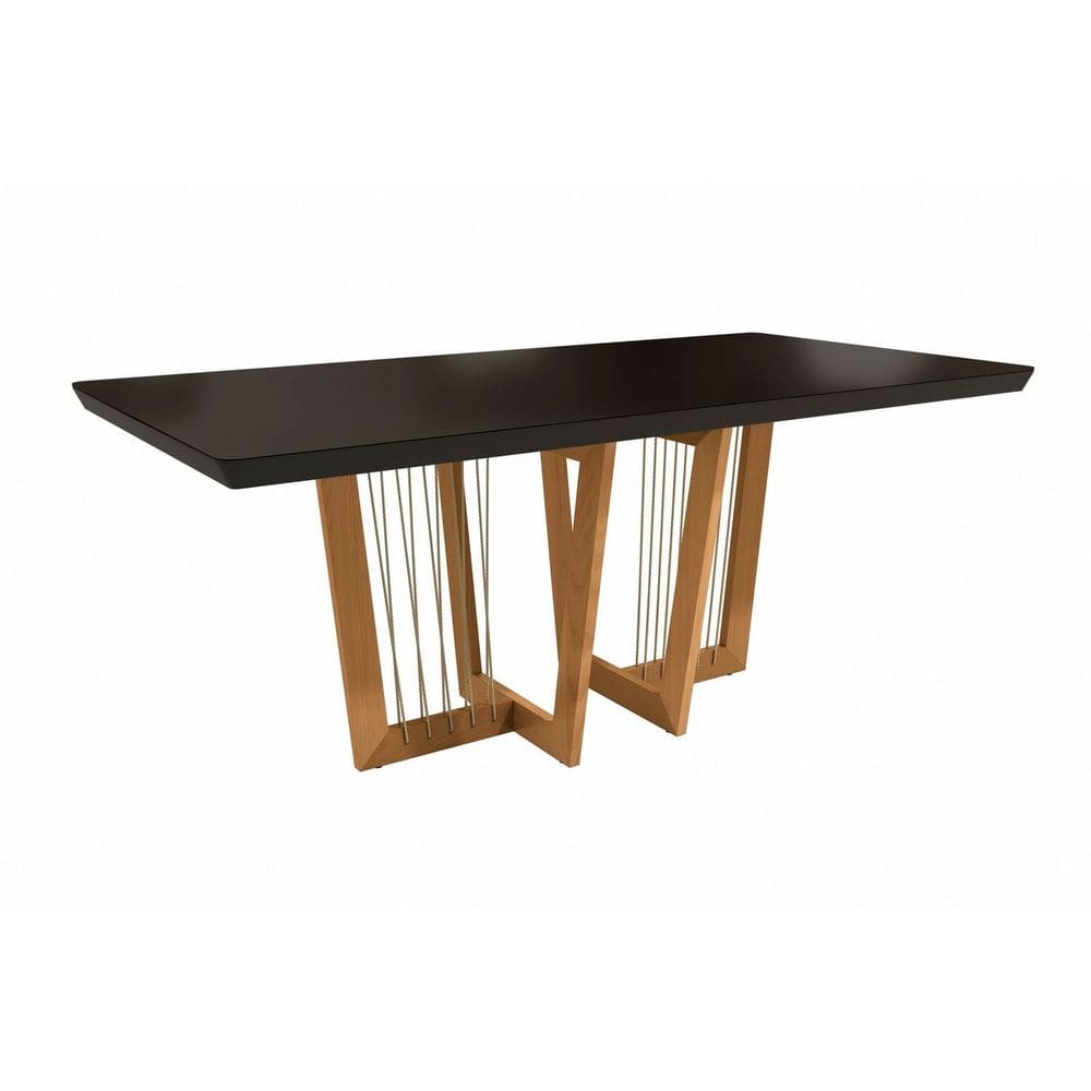 Mesa Clara para Sala de Jantar Premium Preto Fosco