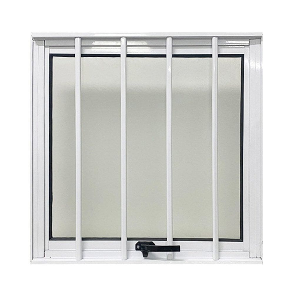 Janela Vitro Maxim Ar de Alumínio 80x60cm Mini-Boreal com Grade Veneza Branco