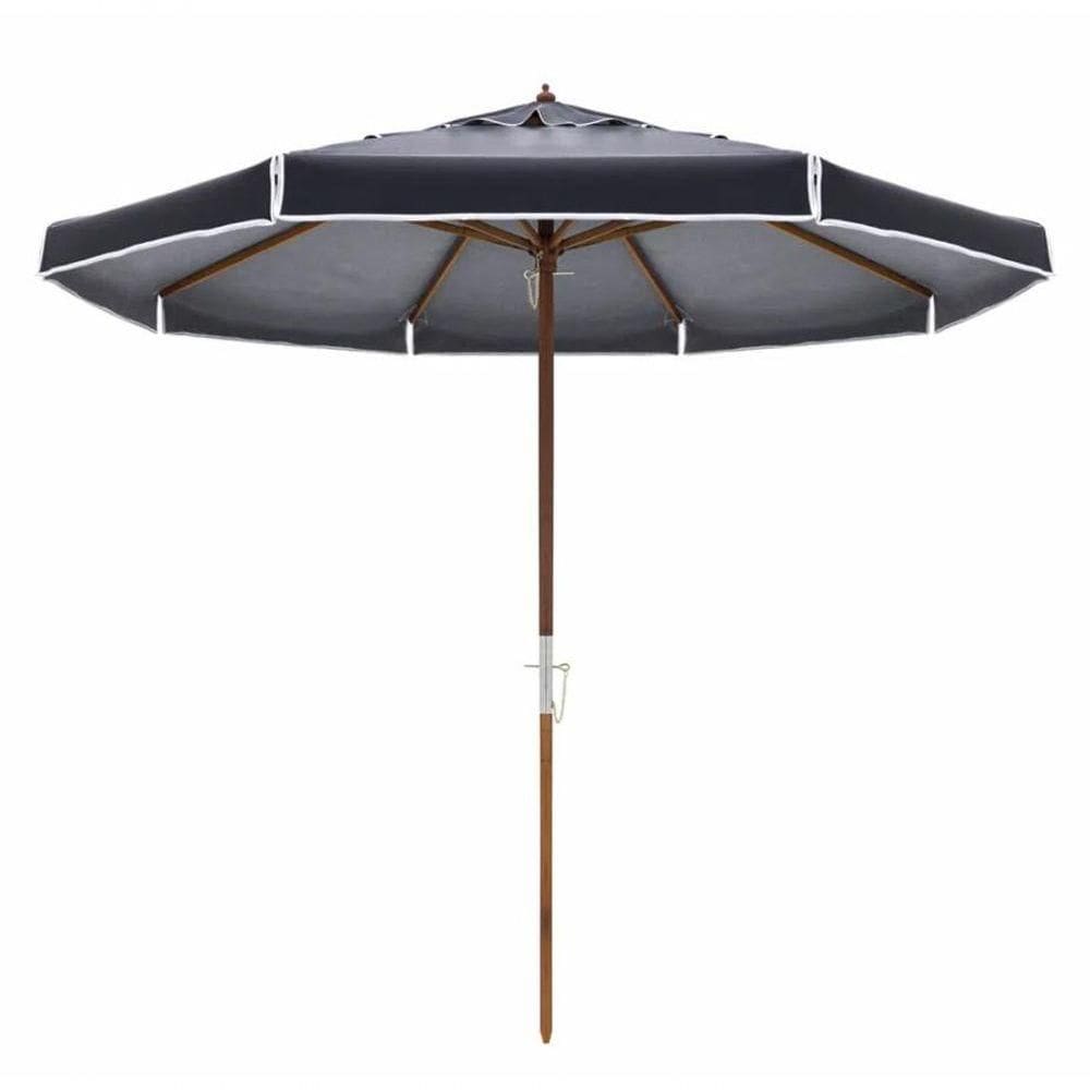 Ombrellone Madeira Cobertura Pvc 2,40 Metros Preto Bel Lazer