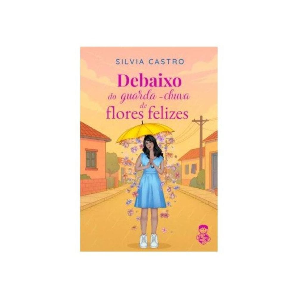 Debaixo Do Guarda-Chuva De Flores Felizes
