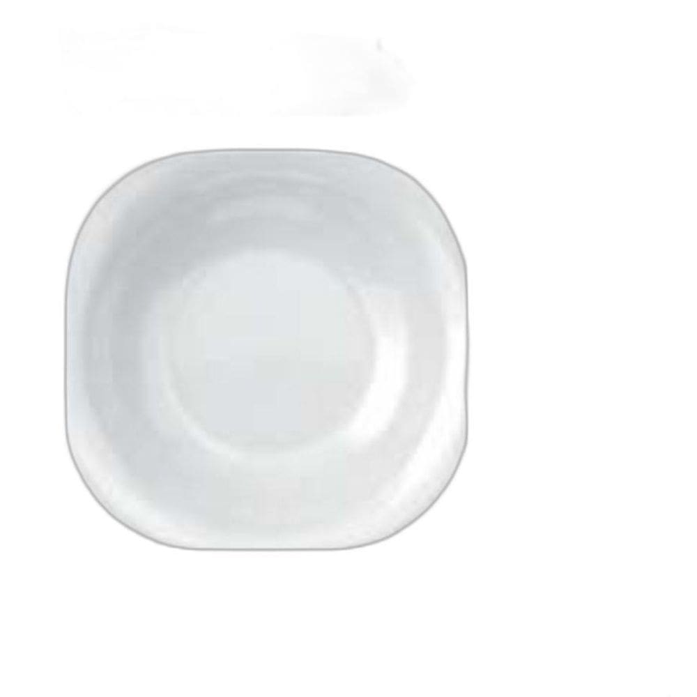 Jogo De Pratos Plaza 06 Fundo - 22Cm Vidro Branco