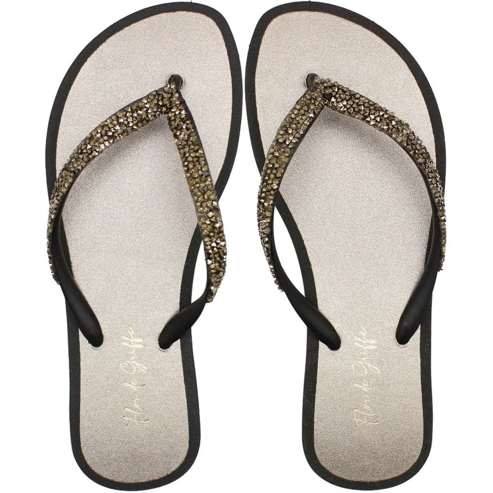 Chinelo De Dedo Flor De Griffe Tiras Brilhantes Feminino