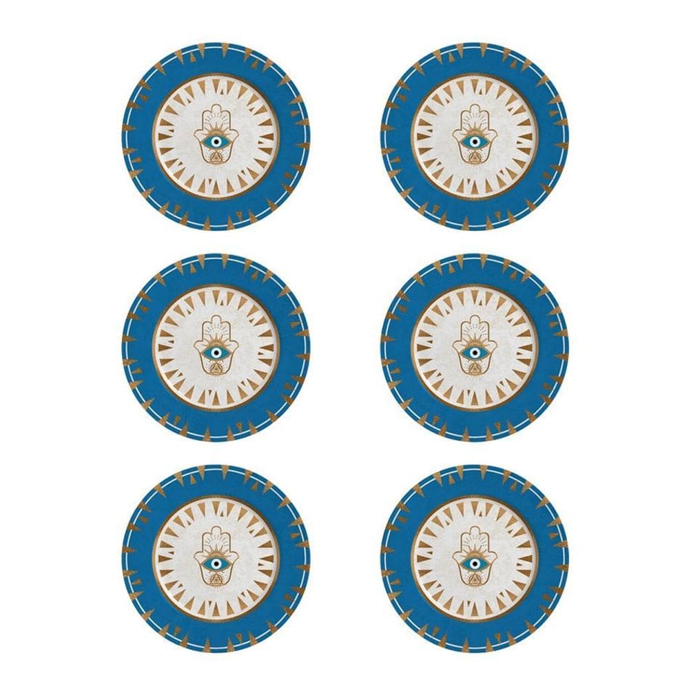 Conjunto De 6 Pratos De Sobremesa Olho Grego Alleanza