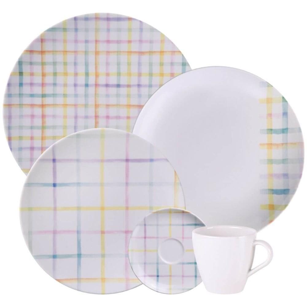Aparelho de Jantar 20 Peças Porcelana Sweet Color Tramontina 4 Pessoas