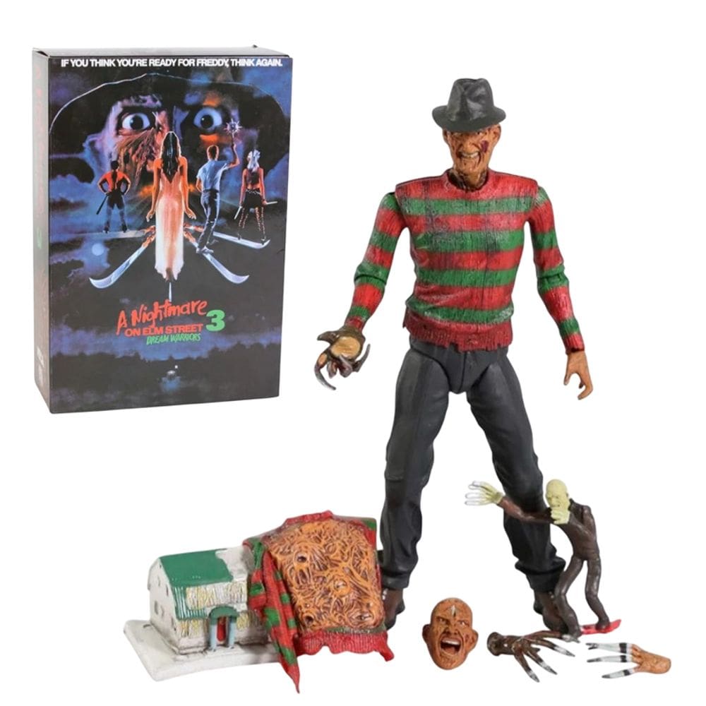 Action Figure Freddy Krueger Nightmare 3 On Elm Street Articulado 18Cm