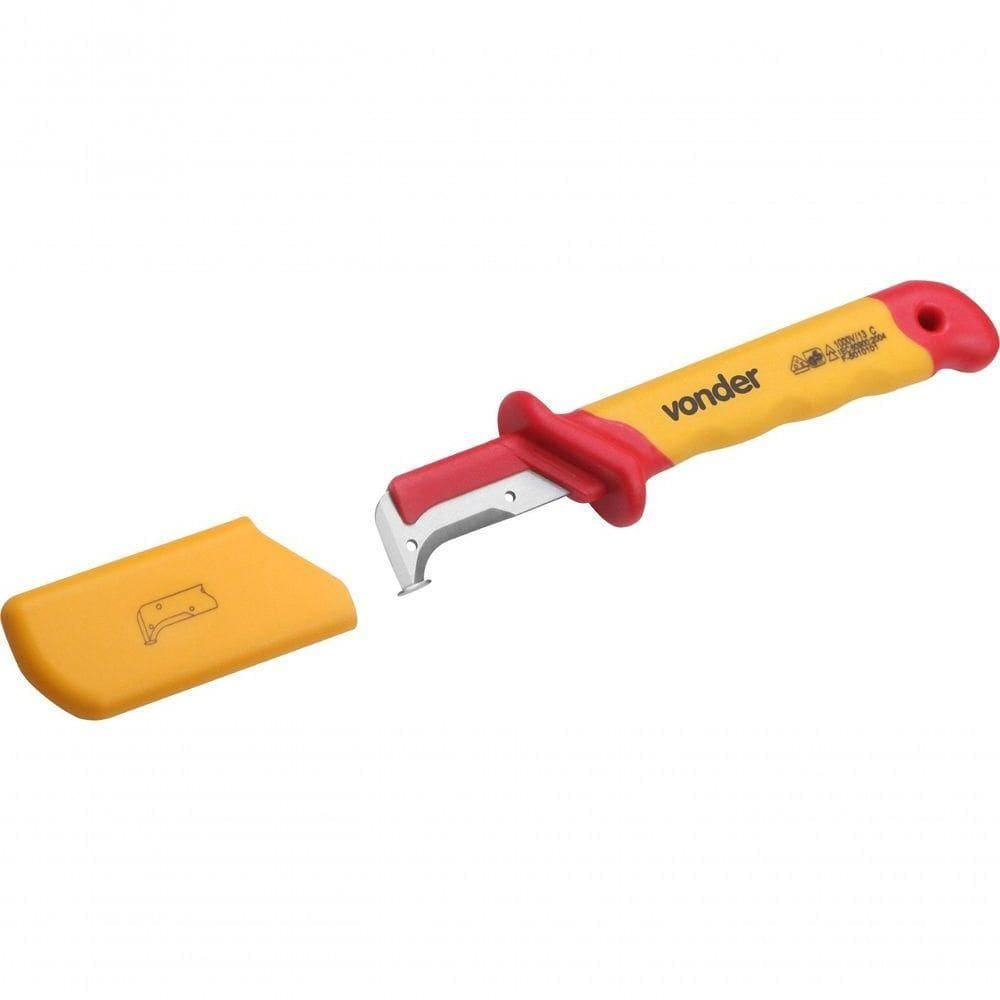 Faca Curva Para Desencapar Cabos 7`` Isolada Iec60900 Vonder