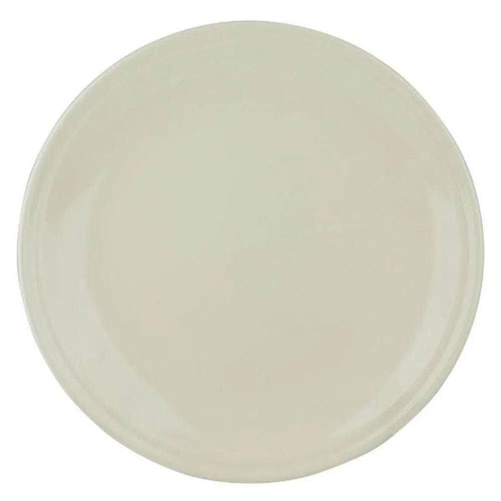 Prato Raso Em Ceramica D27Cm Creme