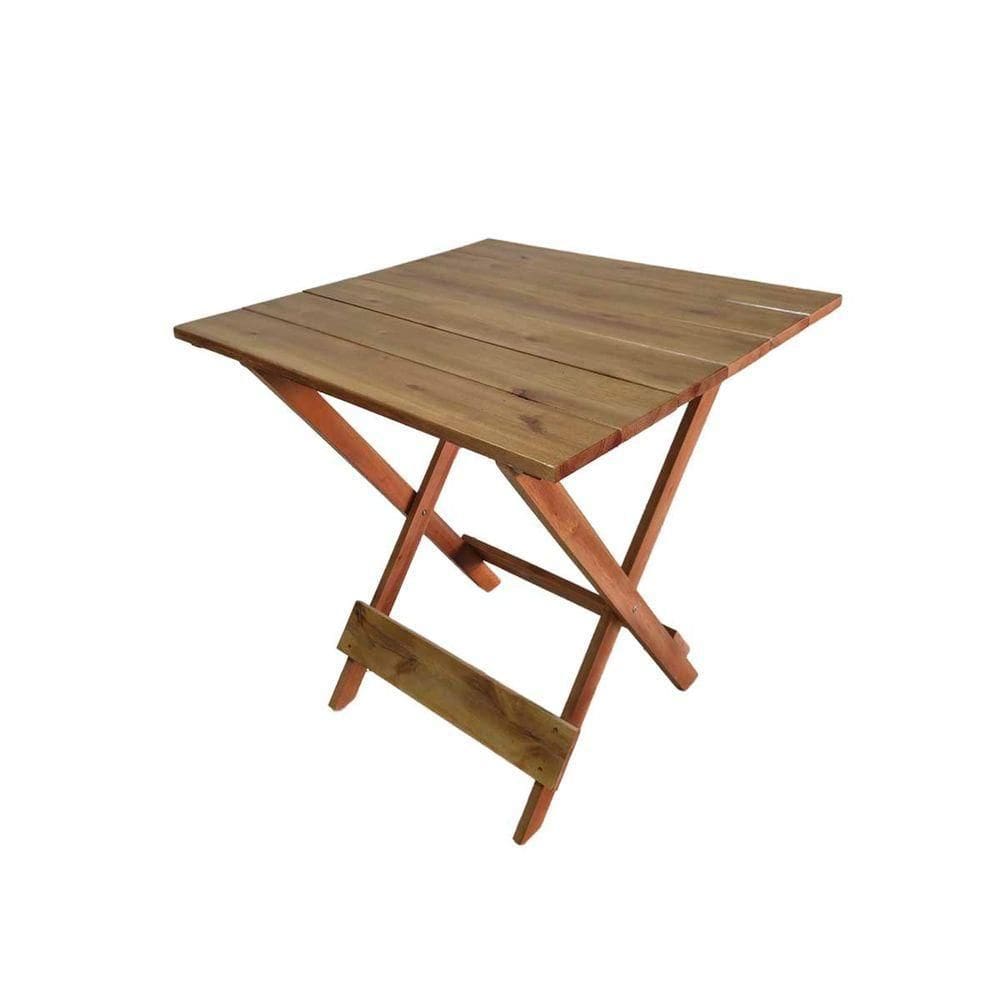 Mesa Dobrável De Madeira Eucalipto Natural Reforçada Mel