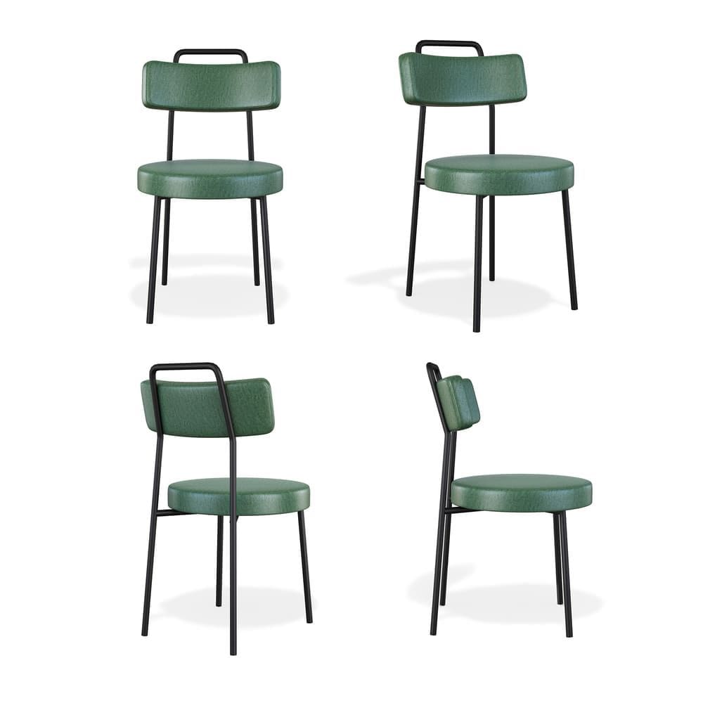 Kit 4 Cadeiras Escritório Ster Couríssimo Verde - Vallisa Decor