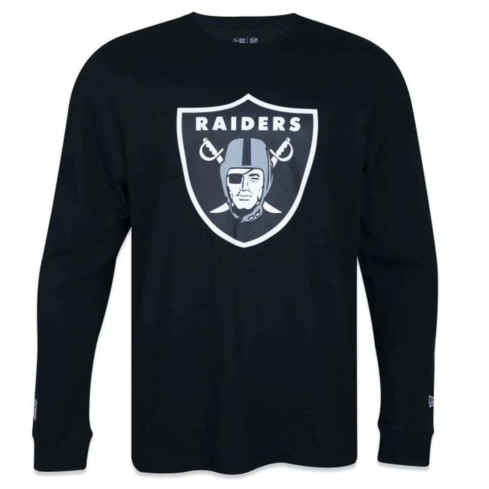Camiseta Manga Longa New Era Masculina Nfl Las Vegas Raiders