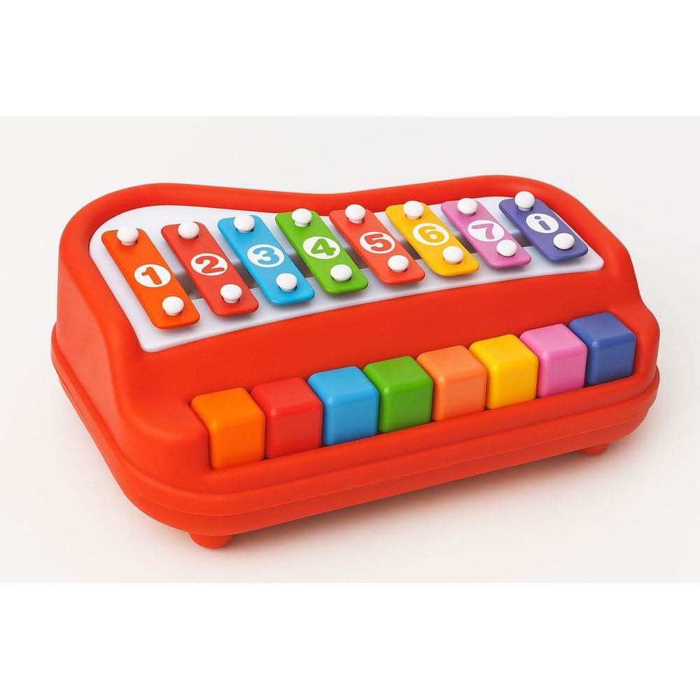 Piano Xilofone Infantil Colorido 2 em 1 – Musical e Educativo