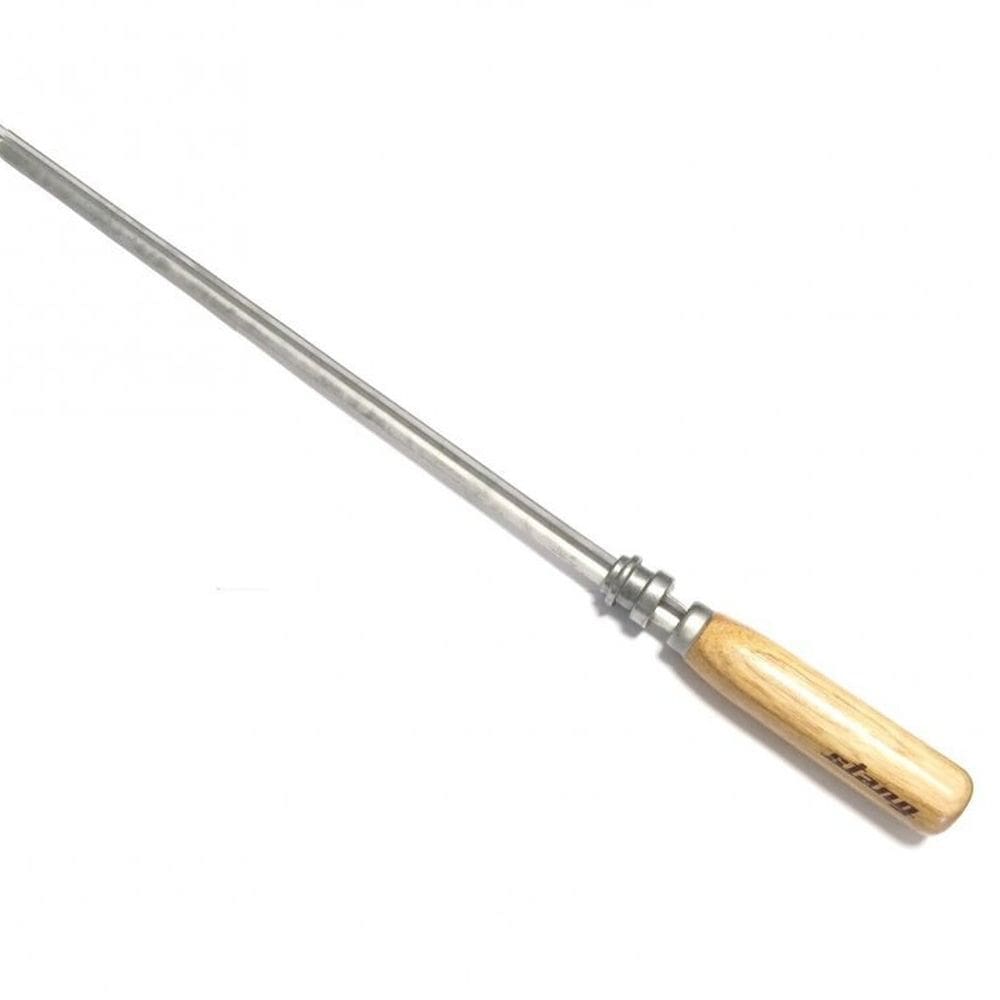 Espeto Simples Capacidade para 1,8kg de Carne Marrom/Cinza