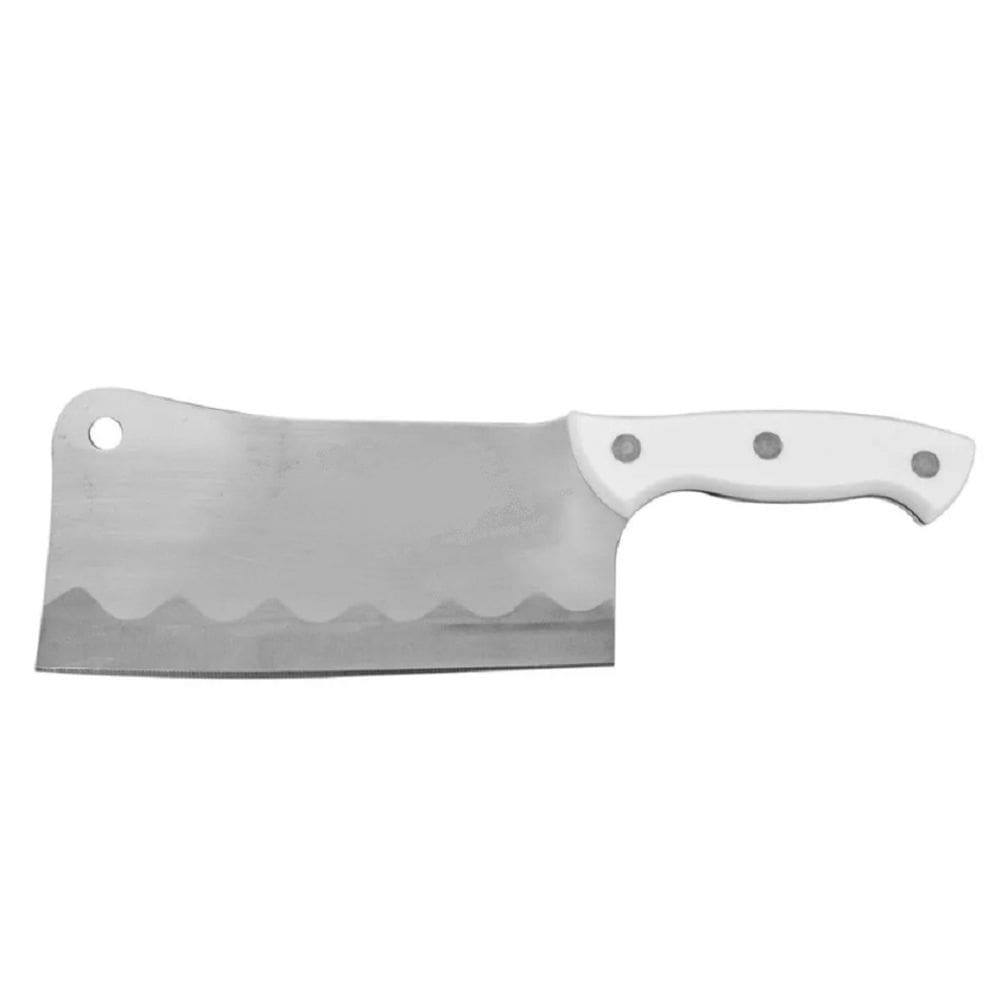 Faca Facão Cutelo Açougueiro Cozinha Aço Inox 7