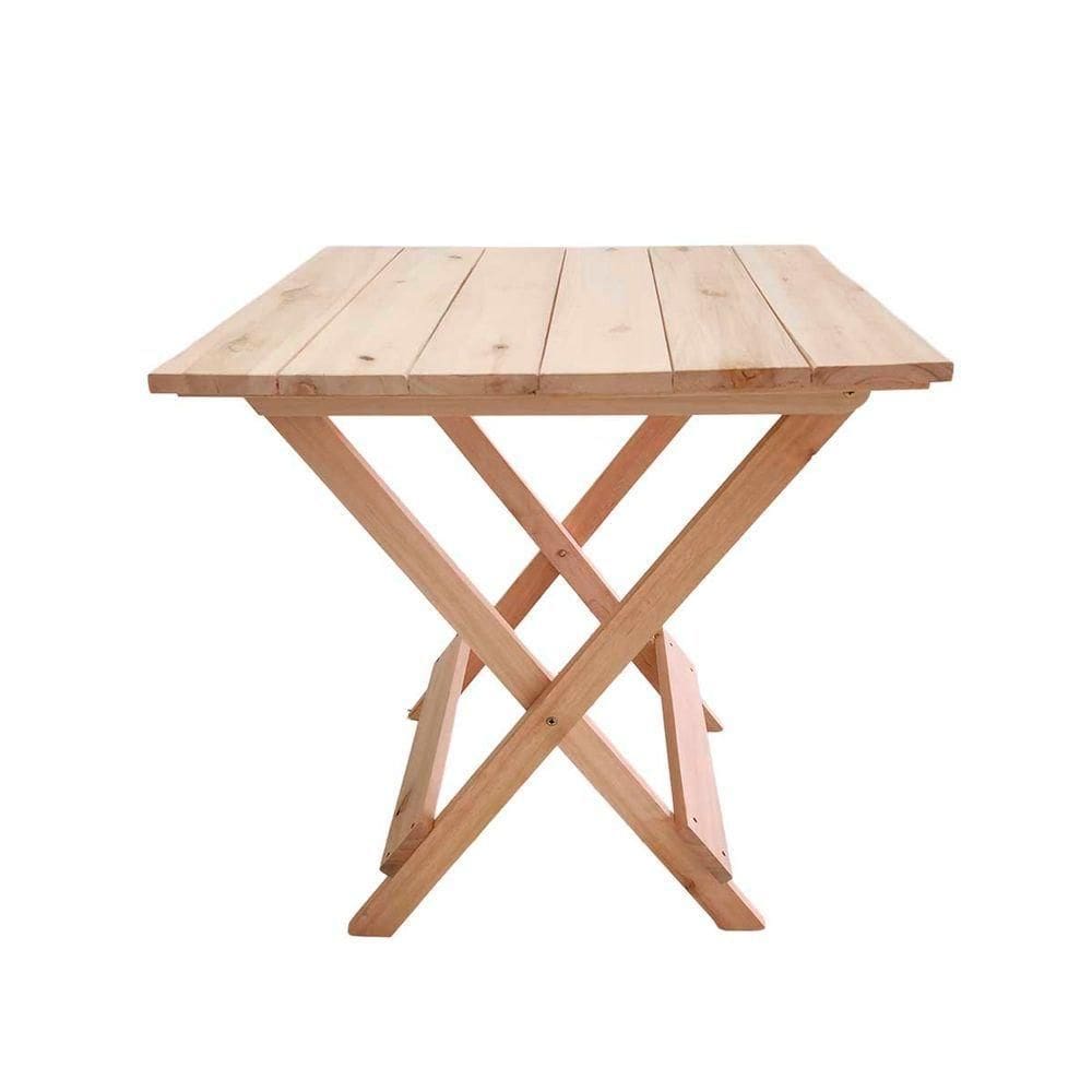 Mesa Dobrável Para Area Gourmet Em Madeira Natural Ismalu Natural