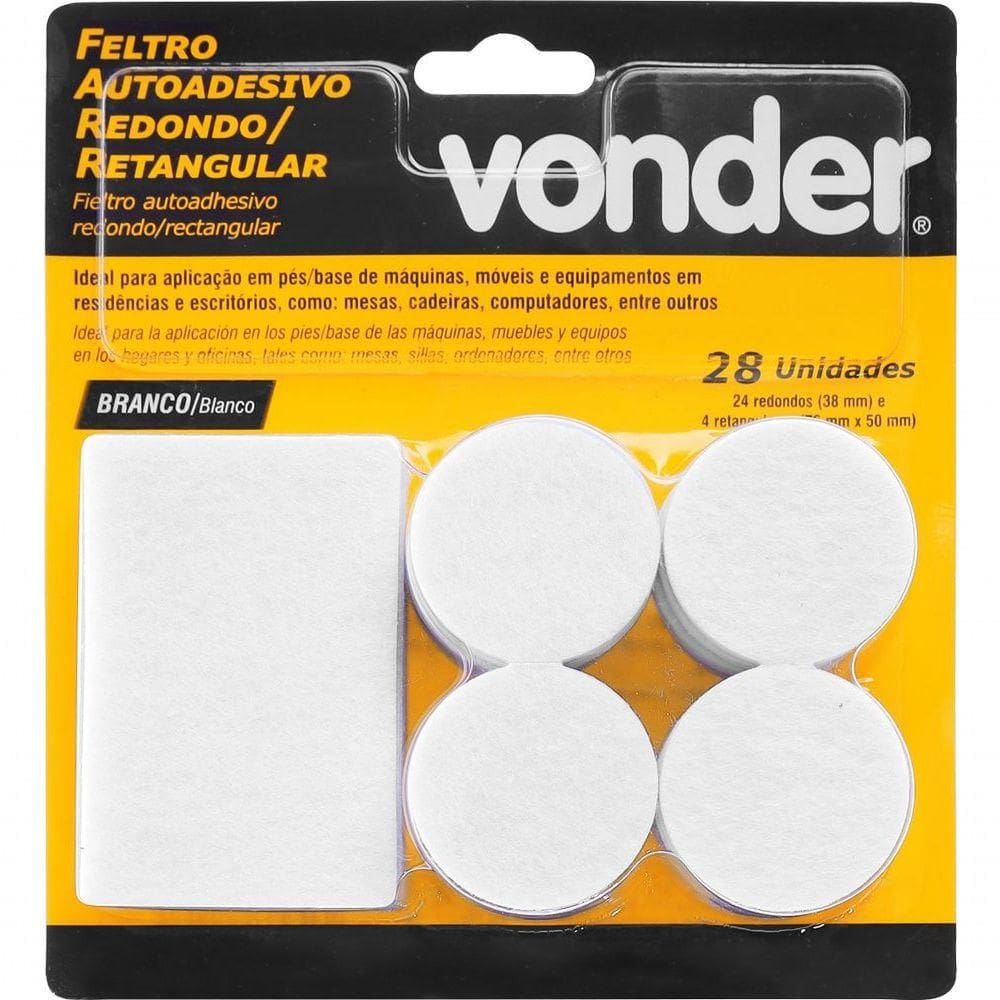 Feltro Adesivo Branco Red-ret Jg Com 28 Vonder