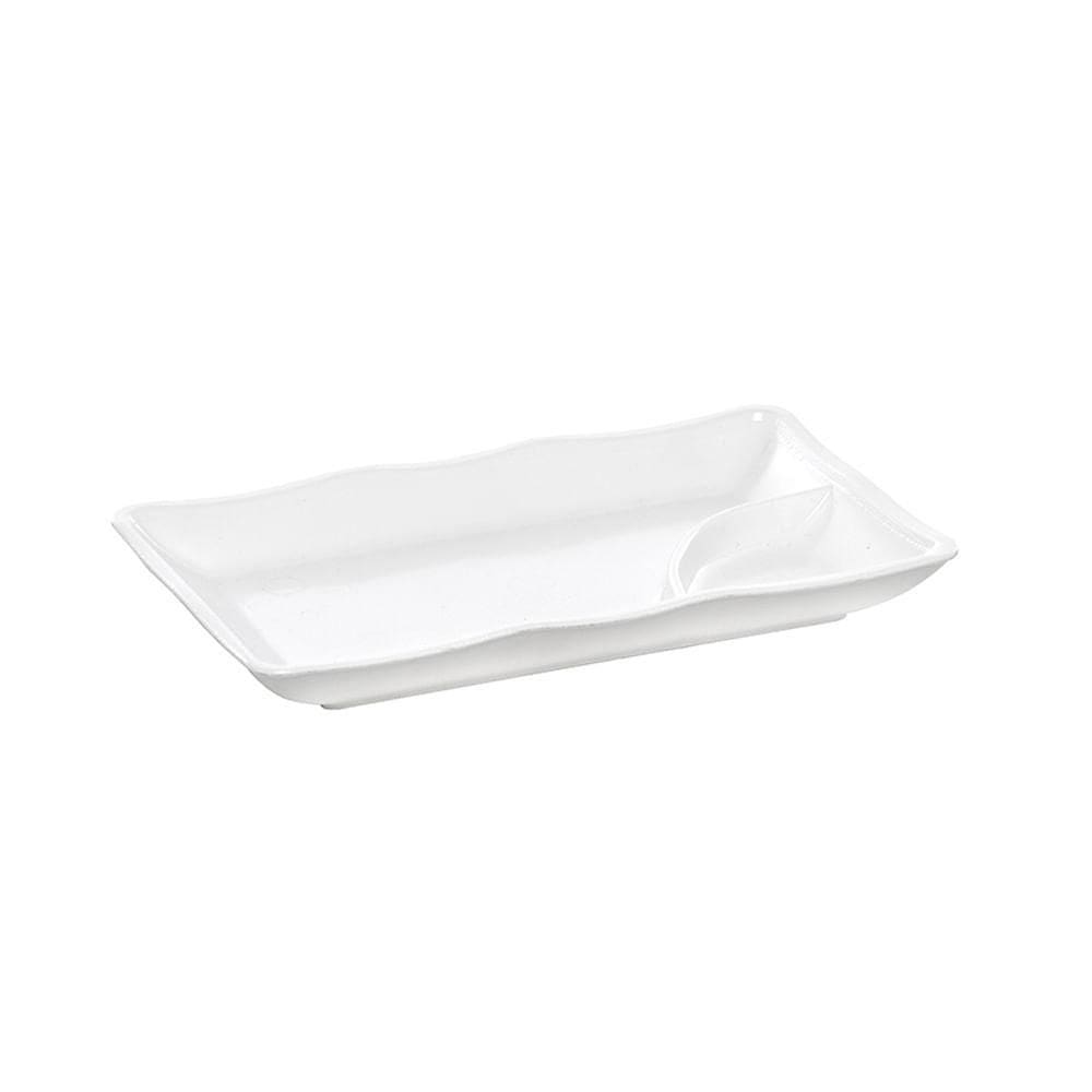 Prato Sushi Ret Branco Polipropileno Linha Tropical Vemplast
