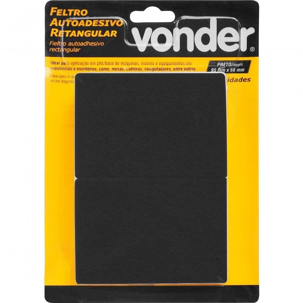 Feltro Adesivo Pto Ret 95x68mm Com 10 Vonder